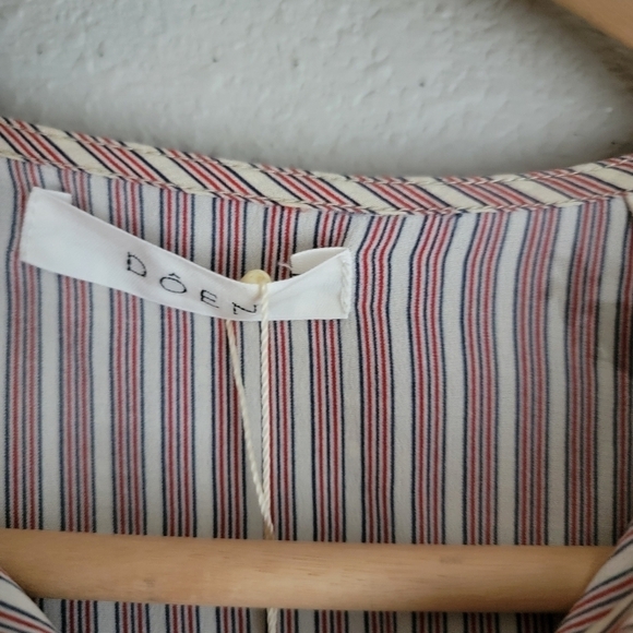 Doen Sparrow Top  in Cream Seafarer Stripe size L NWT - Picture 6 of 11